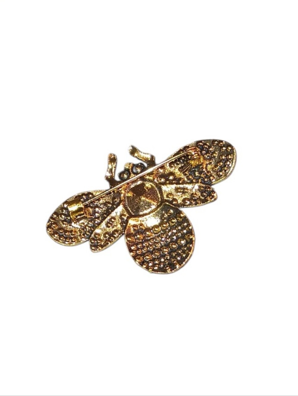 Emerald & Pink Crystal Bee Brooch - Picture 2 of 4